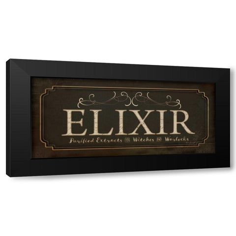 Elixir Black Modern Wood Framed Art Print with Double Matting by Pugh, Jennifer