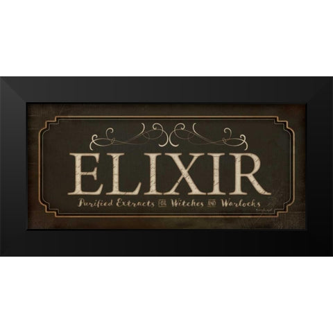 Elixir Black Modern Wood Framed Art Print by Pugh, Jennifer