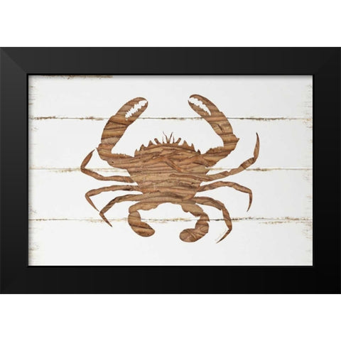 Driftwood Crab Black Modern Wood Framed Art Print by Pugh, Jennifer
