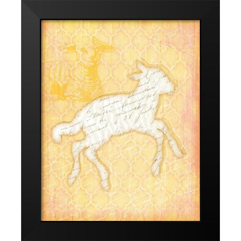 Lamb Black Modern Wood Framed Art Print by Pugh, Jennifer