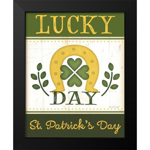 Lucky Day Black Modern Wood Framed Art Print by Pugh, Jennifer