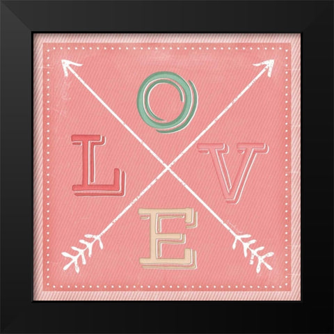 Love Arrows Black Modern Wood Framed Art Print by Pugh, Jennifer