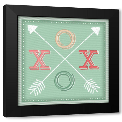 XOXO Arrows Black Modern Wood Framed Art Print by Pugh, Jennifer