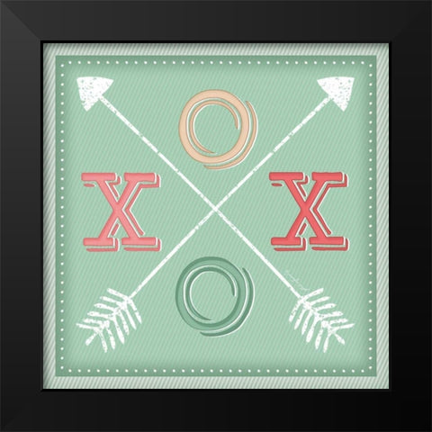 XOXO Arrows Black Modern Wood Framed Art Print by Pugh, Jennifer