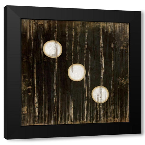 Black Three Black Modern Wood Framed Art Print by Pugh, Jennifer