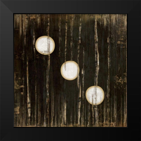 Black Three Black Modern Wood Framed Art Print by Pugh, Jennifer