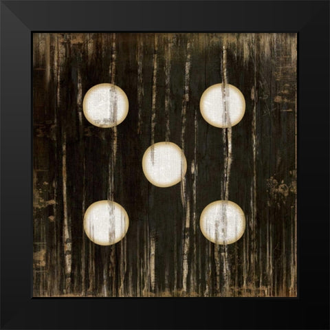 Black Five Black Modern Wood Framed Art Print by Pugh, Jennifer