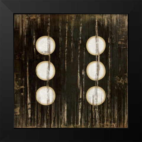 Black Six Black Modern Wood Framed Art Print by Pugh, Jennifer