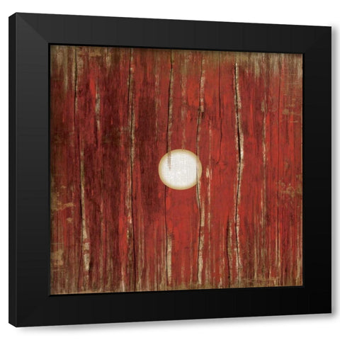 Red One Black Modern Wood Framed Art Print with Double Matting by Pugh, Jennifer