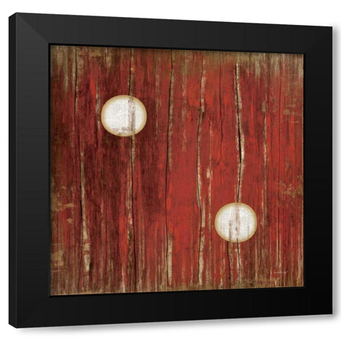 Red Two Black Modern Wood Framed Art Print with Double Matting by Pugh, Jennifer
