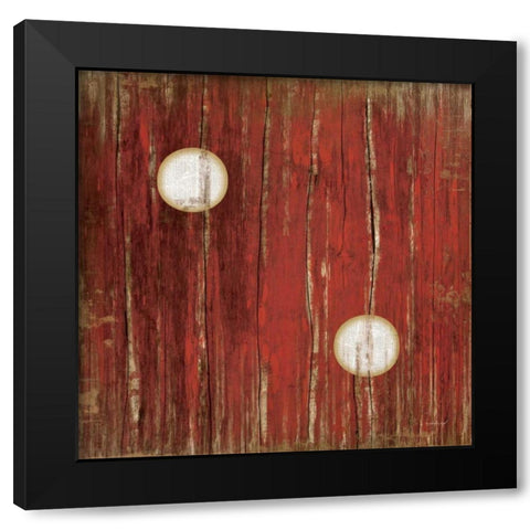 Red Two Black Modern Wood Framed Art Print by Pugh, Jennifer