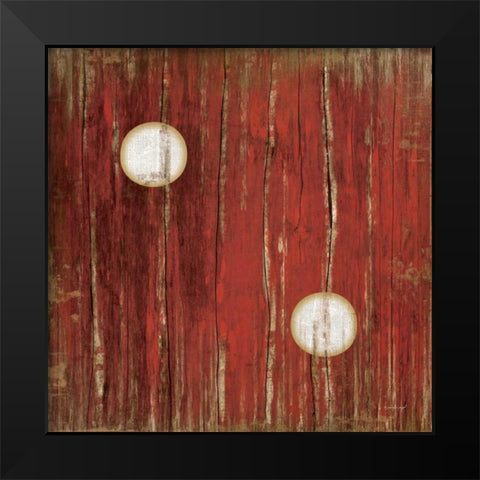 Red Two Black Modern Wood Framed Art Print by Pugh, Jennifer