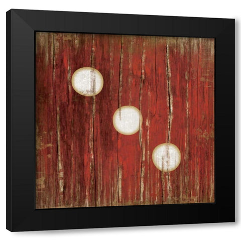 Red Three Black Modern Wood Framed Art Print by Pugh, Jennifer