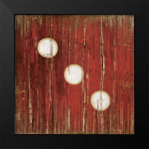 Red Three Black Modern Wood Framed Art Print by Pugh, Jennifer