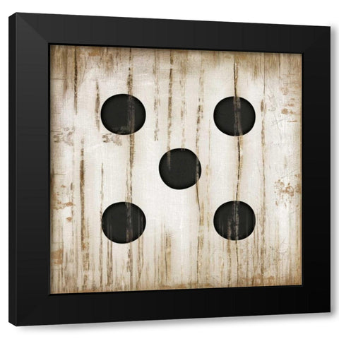 White Five Black Modern Wood Framed Art Print by Pugh, Jennifer