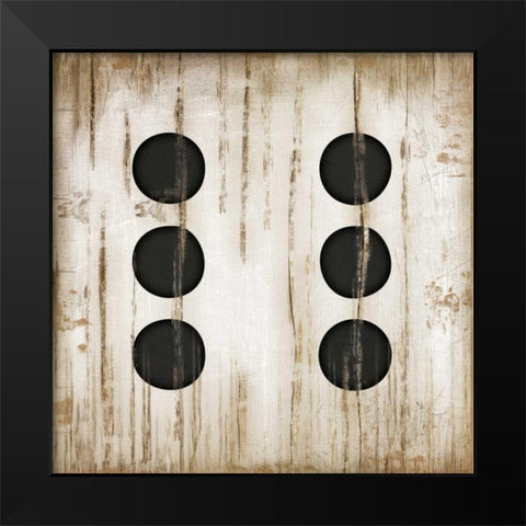 White Six Black Modern Wood Framed Art Print by Pugh, Jennifer