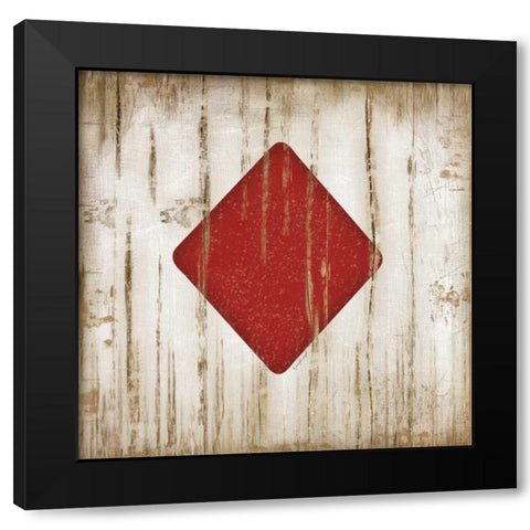 Diamonds Black Modern Wood Framed Art Print with Double Matting by Pugh, Jennifer