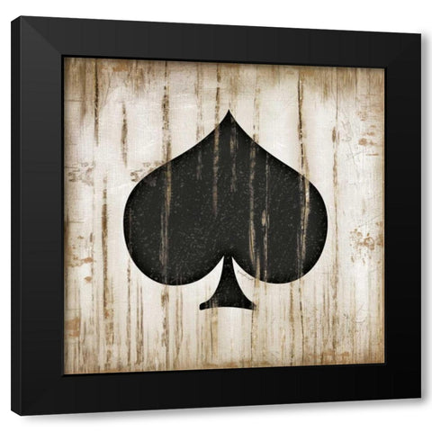 Spades Black Modern Wood Framed Art Print by Pugh, Jennifer