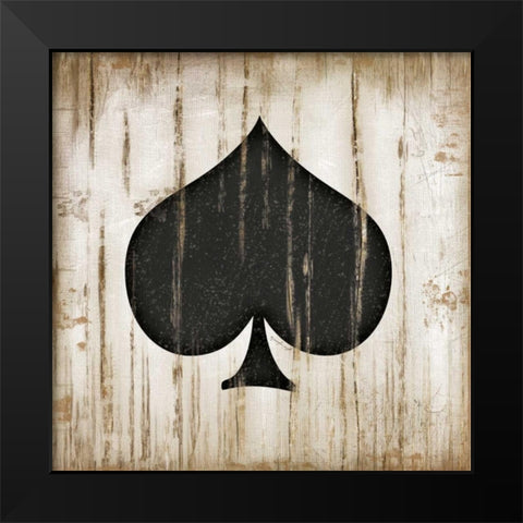 Spades Black Modern Wood Framed Art Print by Pugh, Jennifer