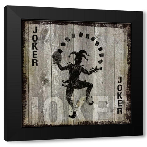 Joker Black Modern Wood Framed Art Print with Double Matting by Pugh, Jennifer