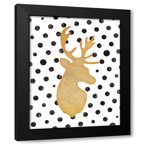 Deer I Black Modern Wood Framed Art Print with Double Matting by Pugh, Jennifer