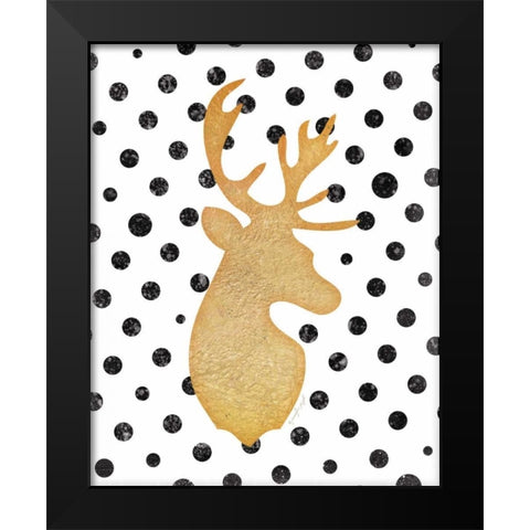 Deer I Black Modern Wood Framed Art Print by Pugh, Jennifer