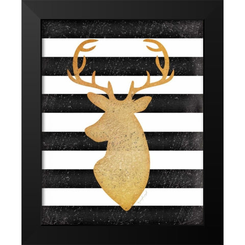 Deer II Black Modern Wood Framed Art Print by Pugh, Jennifer