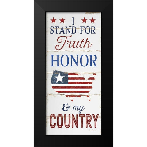 I Stand For Black Modern Wood Framed Art Print by Pugh, Jennifer