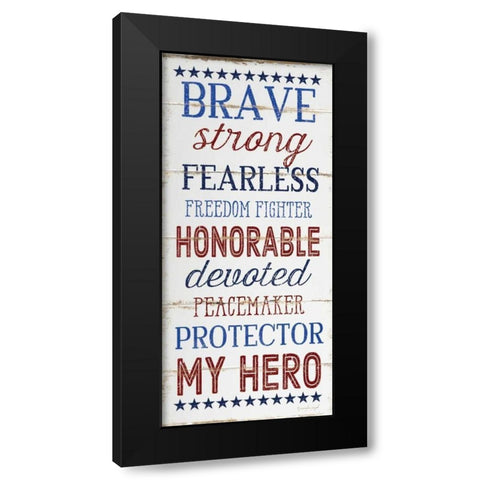 My Hero Black Modern Wood Framed Art Print with Double Matting by Pugh, Jennifer