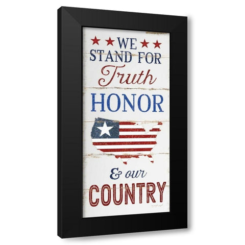 We Stand For Black Modern Wood Framed Art Print with Double Matting by Pugh, Jennifer
