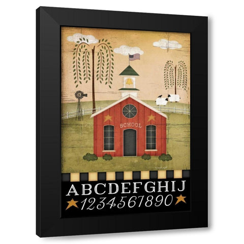 School Black Modern Wood Framed Art Print with Double Matting by Pugh, Jennifer