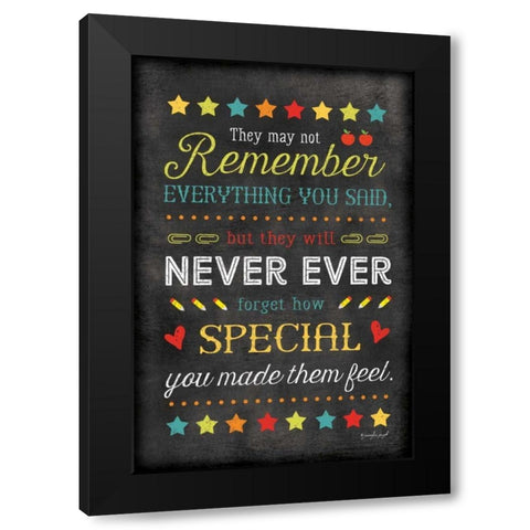 They May Not Remember Everything Black Modern Wood Framed Art Print by Pugh, Jennifer