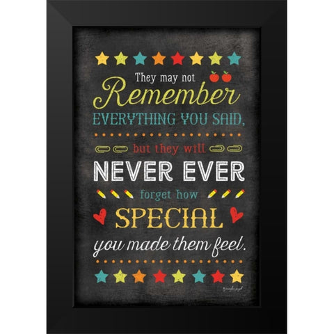 They May Not Remember Everything Black Modern Wood Framed Art Print by Pugh, Jennifer