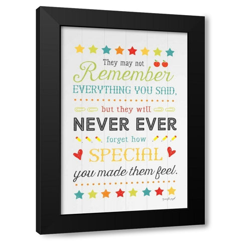 They May Not Remember Everything Black Modern Wood Framed Art Print by Pugh, Jennifer