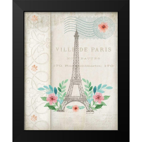 French Eiffel Black Modern Wood Framed Art Print by Pugh, Jennifer