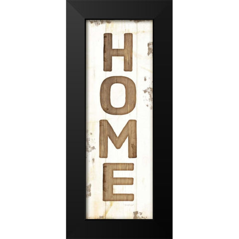 Home Black Modern Wood Framed Art Print by Pugh, Jennifer