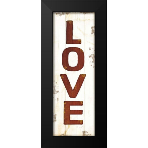 Love Black Modern Wood Framed Art Print by Pugh, Jennifer