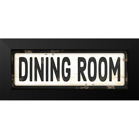 Dining Room Black Modern Wood Framed Art Print by Pugh, Jennifer