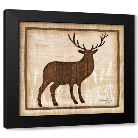 Elk Black Modern Wood Framed Art Print with Double Matting by Pugh, Jennifer