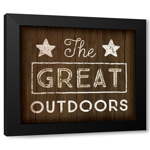 Great Outdoors Black Modern Wood Framed Art Print with Double Matting by Pugh, Jennifer