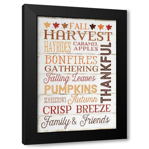 Fall Harvest Black Modern Wood Framed Art Print with Double Matting by Pugh, Jennifer