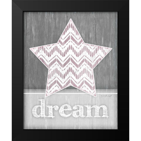 Dream Star Black Modern Wood Framed Art Print by Pugh, Jennifer