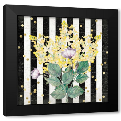 BW Floral IV Black Modern Wood Framed Art Print with Double Matting by Pugh, Jennifer