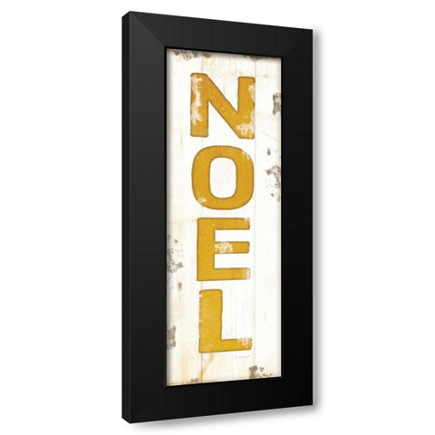 Noel Christmas Black Modern Wood Framed Art Print with Double Matting by Pugh, Jennifer