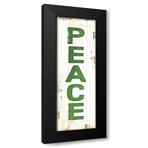 Peace Christmas Black Modern Wood Framed Art Print with Double Matting by Pugh, Jennifer