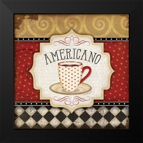 Americano Black Modern Wood Framed Art Print by Pugh, Jennifer