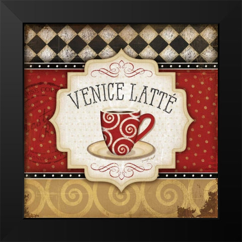 Venice Latte Black Modern Wood Framed Art Print by Pugh, Jennifer