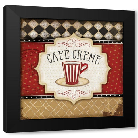 Cafe Creme Black Modern Wood Framed Art Print with Double Matting by Pugh, Jennifer