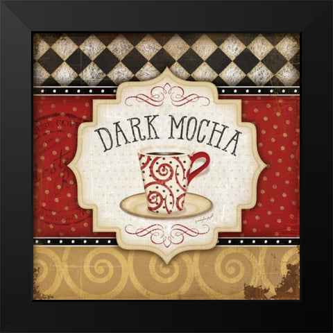 Dark Mocha Black Modern Wood Framed Art Print by Pugh, Jennifer