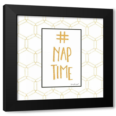 #NAP Time Black Modern Wood Framed Art Print with Double Matting by Pugh, Jennifer